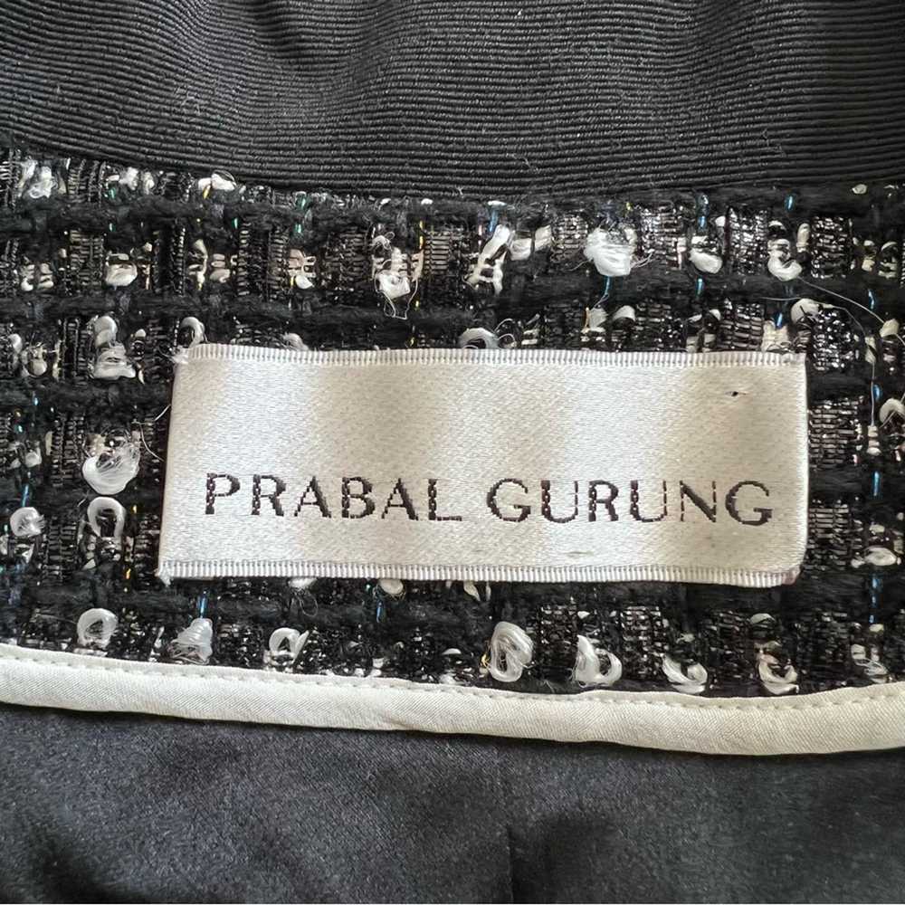 Prabal Gurung Tweed Blazer Black Wool Blend Size … - image 9