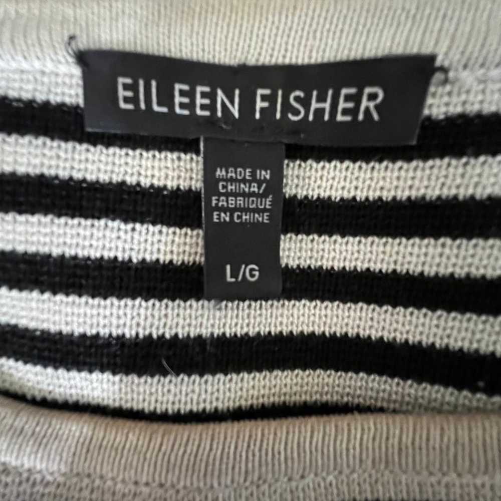 Eileen Fisher Striped Silk Organic Cotton Top Siz… - image 6