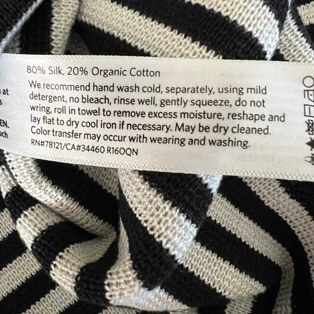 Eileen Fisher Striped Silk Organic Cotton Top Siz… - image 7