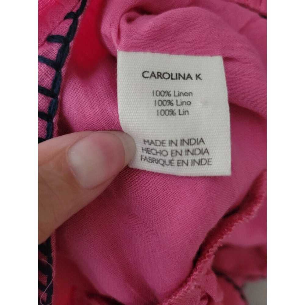 Carolina K Womens Pink Ruffled Crop Top Blouse - image 4