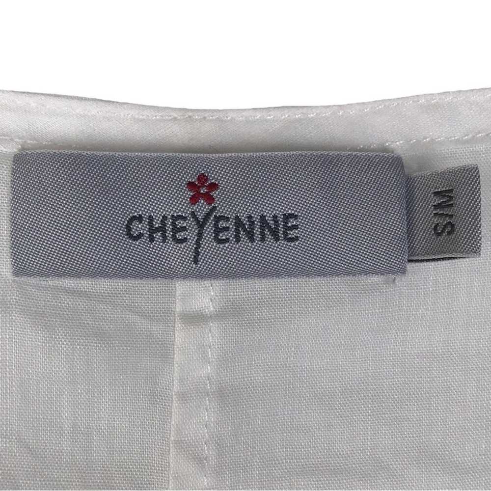 Cheyenne 100% Linen Tunic Top Button Front White … - image 10