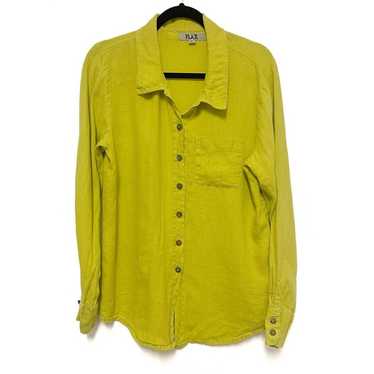 Flax Long-Sleeve 100% Linen Button Down Shirt - C… - image 1