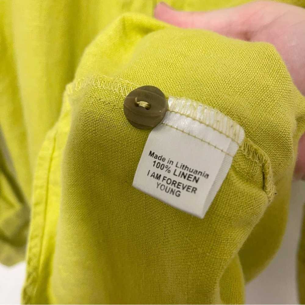 Flax Long-Sleeve 100% Linen Button Down Shirt - C… - image 3