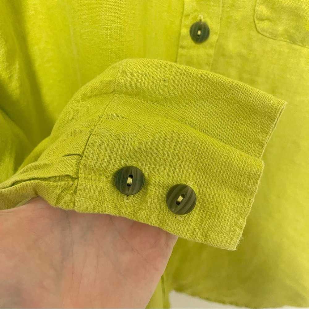 Flax Long-Sleeve 100% Linen Button Down Shirt - C… - image 4