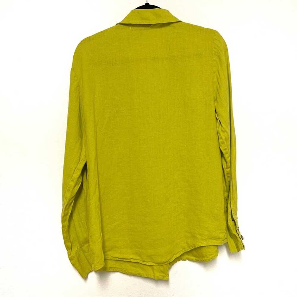 Flax Long-Sleeve 100% Linen Button Down Shirt - C… - image 5