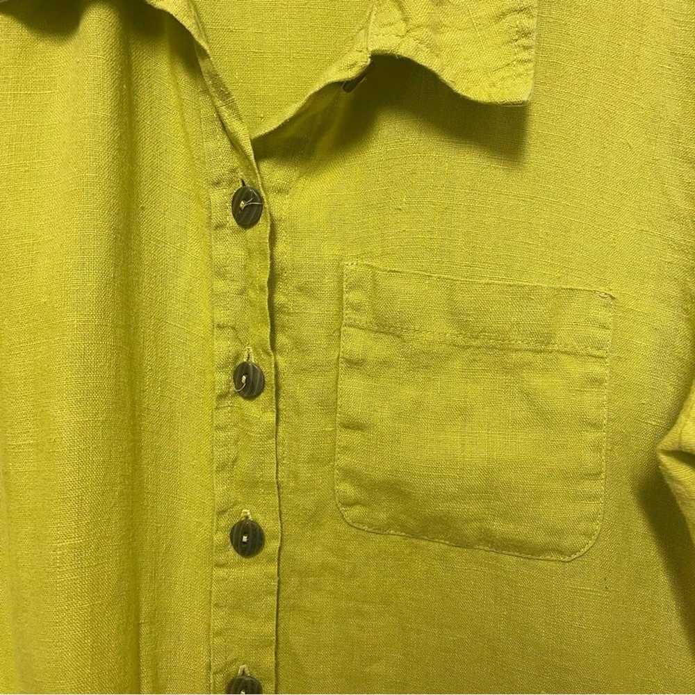 Flax Long-Sleeve 100% Linen Button Down Shirt - C… - image 6