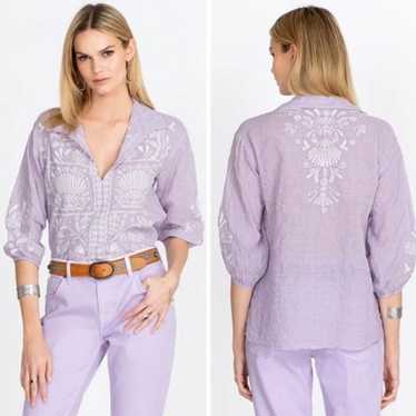 Johnny Was Orla Wanderer Embroidered Blouse SZ XS… - image 1