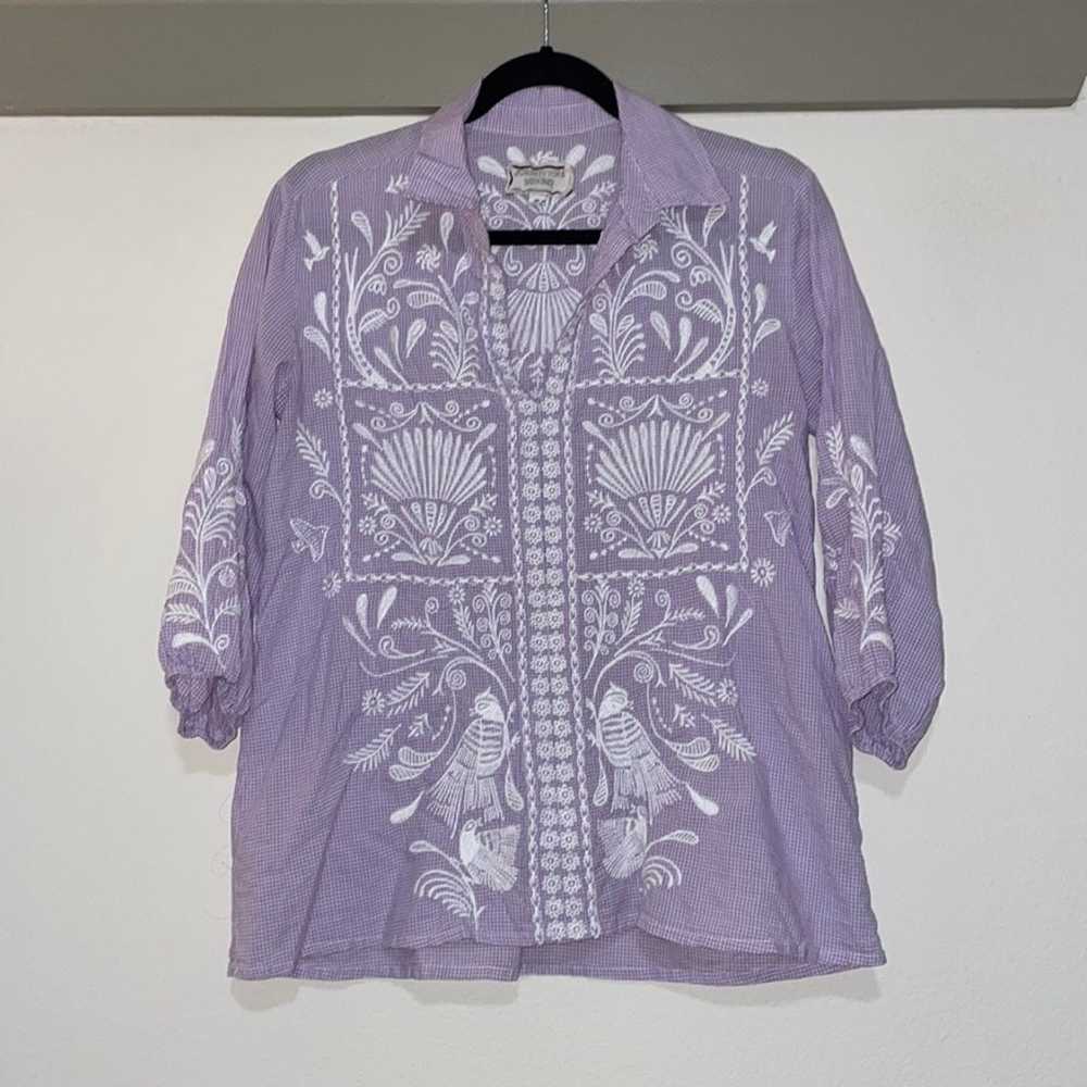 Johnny Was Orla Wanderer Embroidered Blouse SZ XS… - image 2
