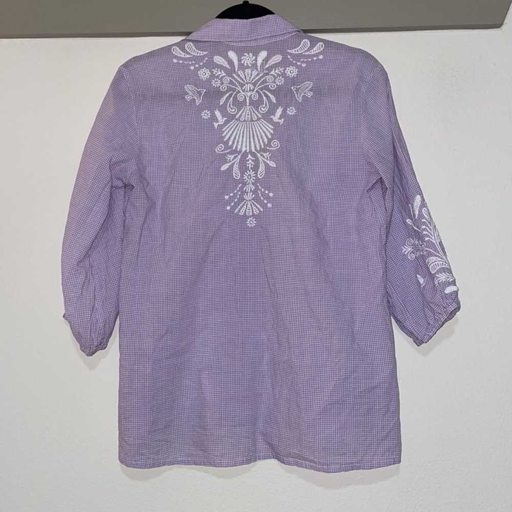 Johnny Was Orla Wanderer Embroidered Blouse SZ XS… - image 3