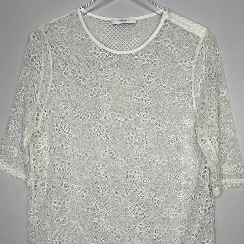 Roseanna Martial Laces Sheer Top Women Size 10 Ha… - image 5