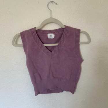 tank Mauve Mini Sweater Vest Mini sweater vest