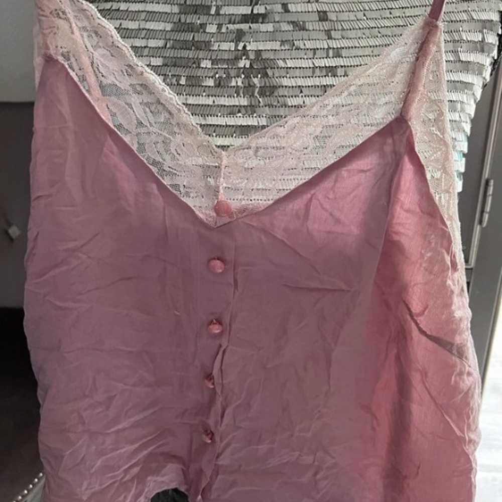 Size medium pink cami tank top blouse shirt Size … - image 1