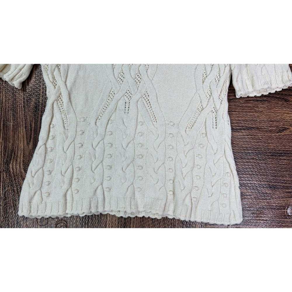 Vintage St. John Cream Knit Sweater Blouse Top Co… - image 3