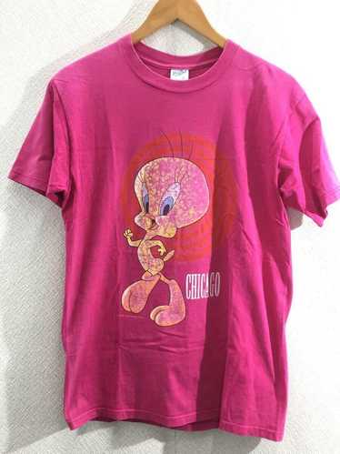Velva Sheen 90S/Tweety/T-Shirt/M/Cotton/Pnk/Print 