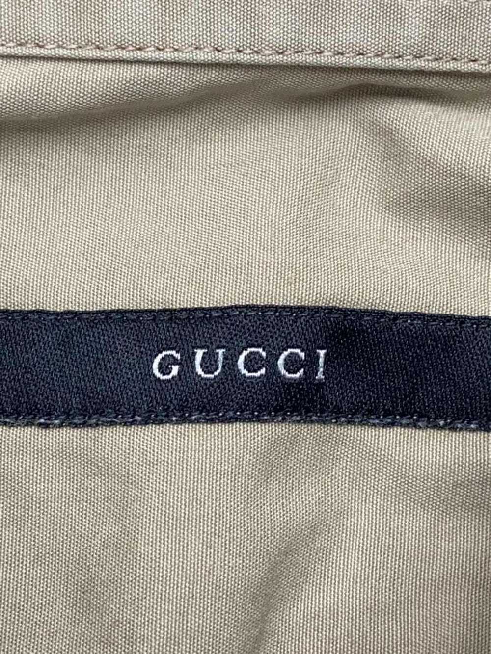 Gucci Long Sleeve Shirt/40/Cotton/Beige/303-0550-… - image 3
