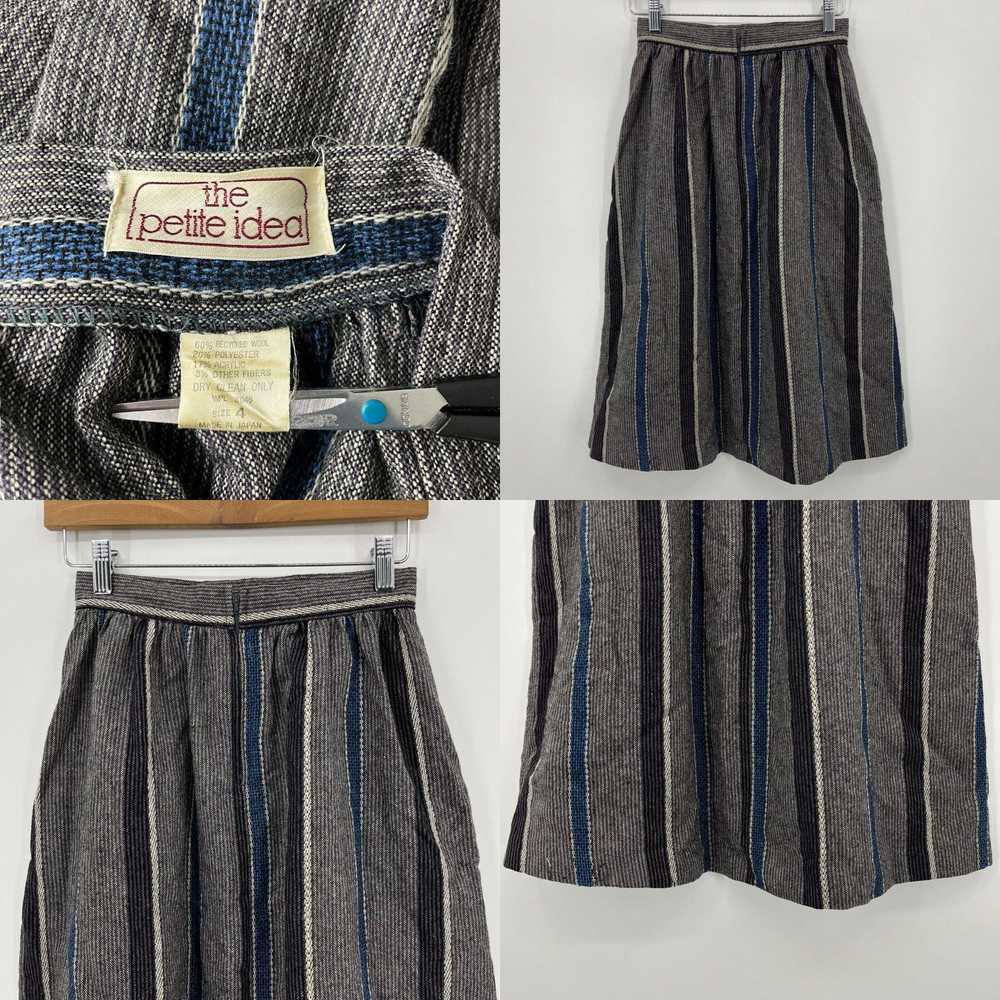 IDEA The Petite Idea Skirt Women's 4 Gray Striped… - image 4