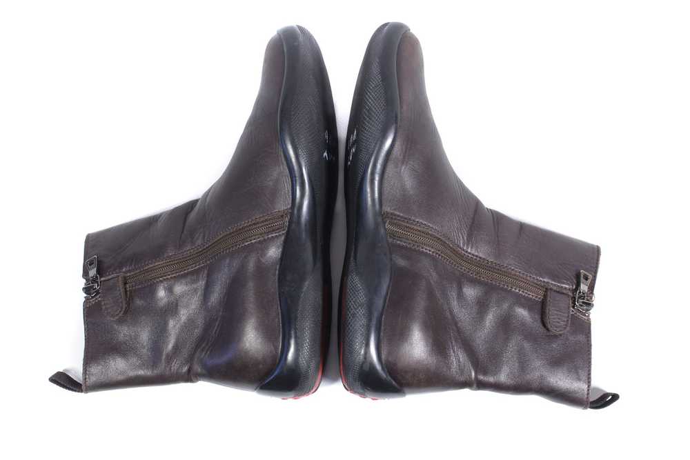 Prada 90S Sport American Cup Leather Zip Boots Vi… - image 5