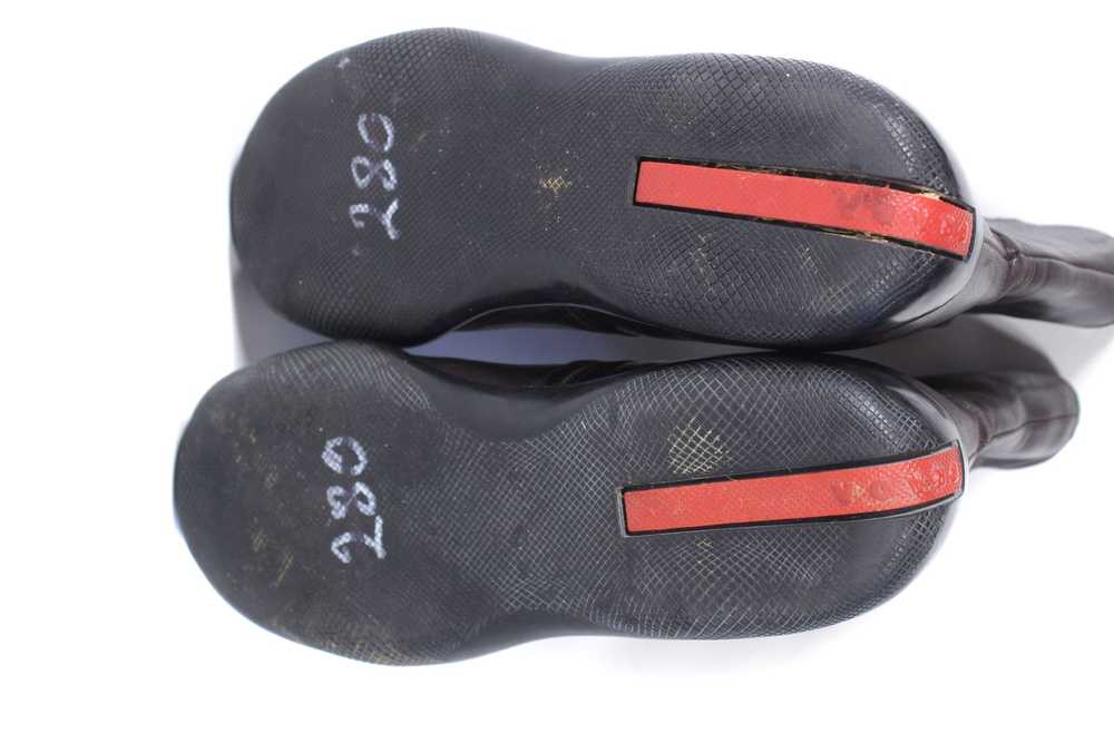 Prada 90S Sport American Cup Leather Zip Boots Vi… - image 7
