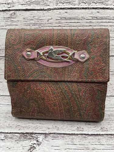 【関税&送料込】Etro Paisley Print Wallet ETRO Vintage Paisley canvas coated leather Clutch wallet