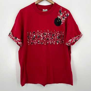 Element Key Elements T-Shirt Adult XL Red Bowling… - image 1