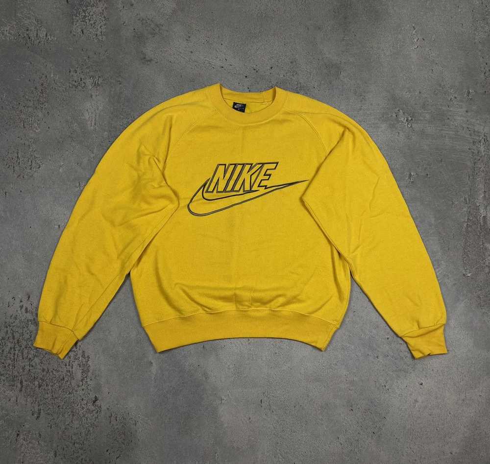Nike × Rare × Vintage Nike sweatshirt 80s very vi… - image 1