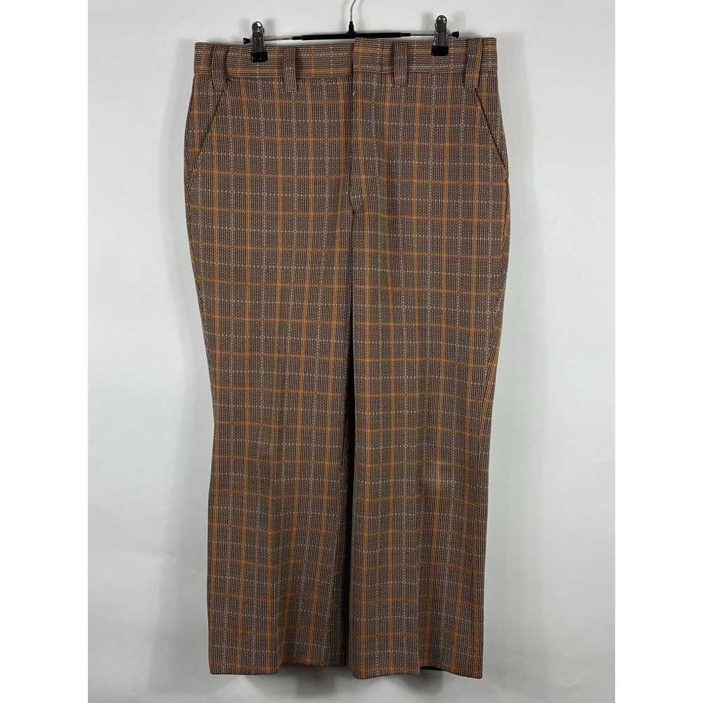 Other Unbranded Wide Leg Brown Plaid Trouser Pant… - image 1