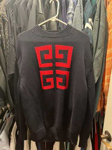 Givenchy Givenchy 4G Logo Sweater Navy and Red