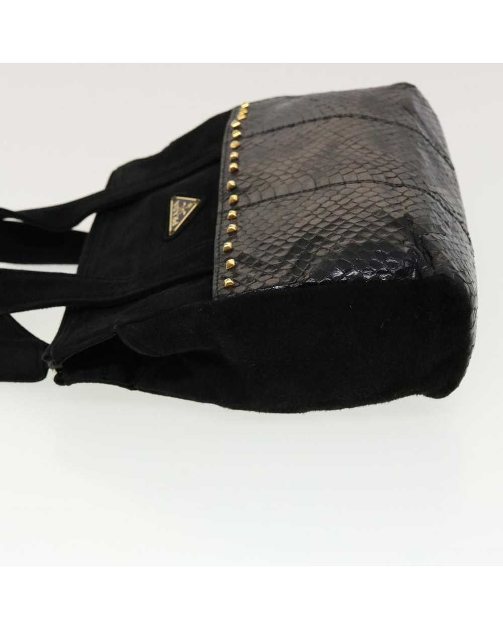 Prada Black Suede Hand Bag - image 4