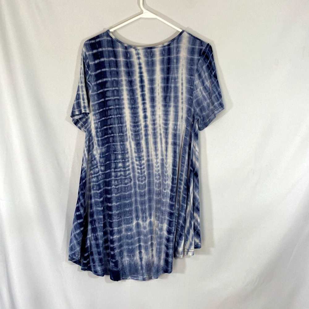Vintage Very J Womens Blue Tie Dye Lace Up Round … - image 2