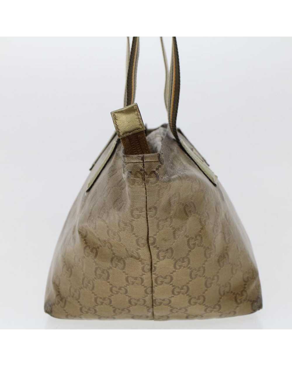 Gucci Beige Canvas Shoulder Bag - Italian Made Vi… - image 3