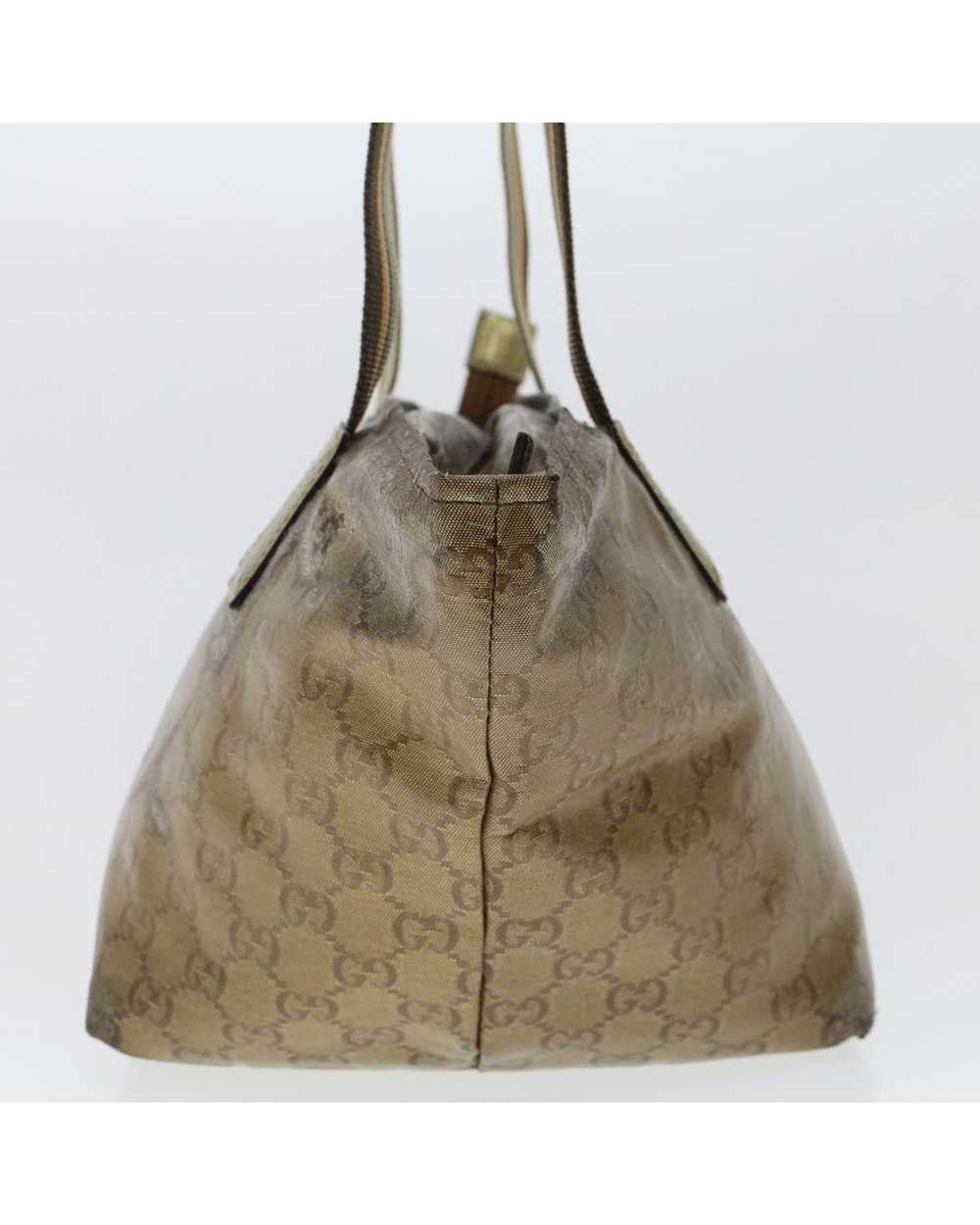 Gucci Beige Canvas Shoulder Bag - Italian Made Vi… - image 4
