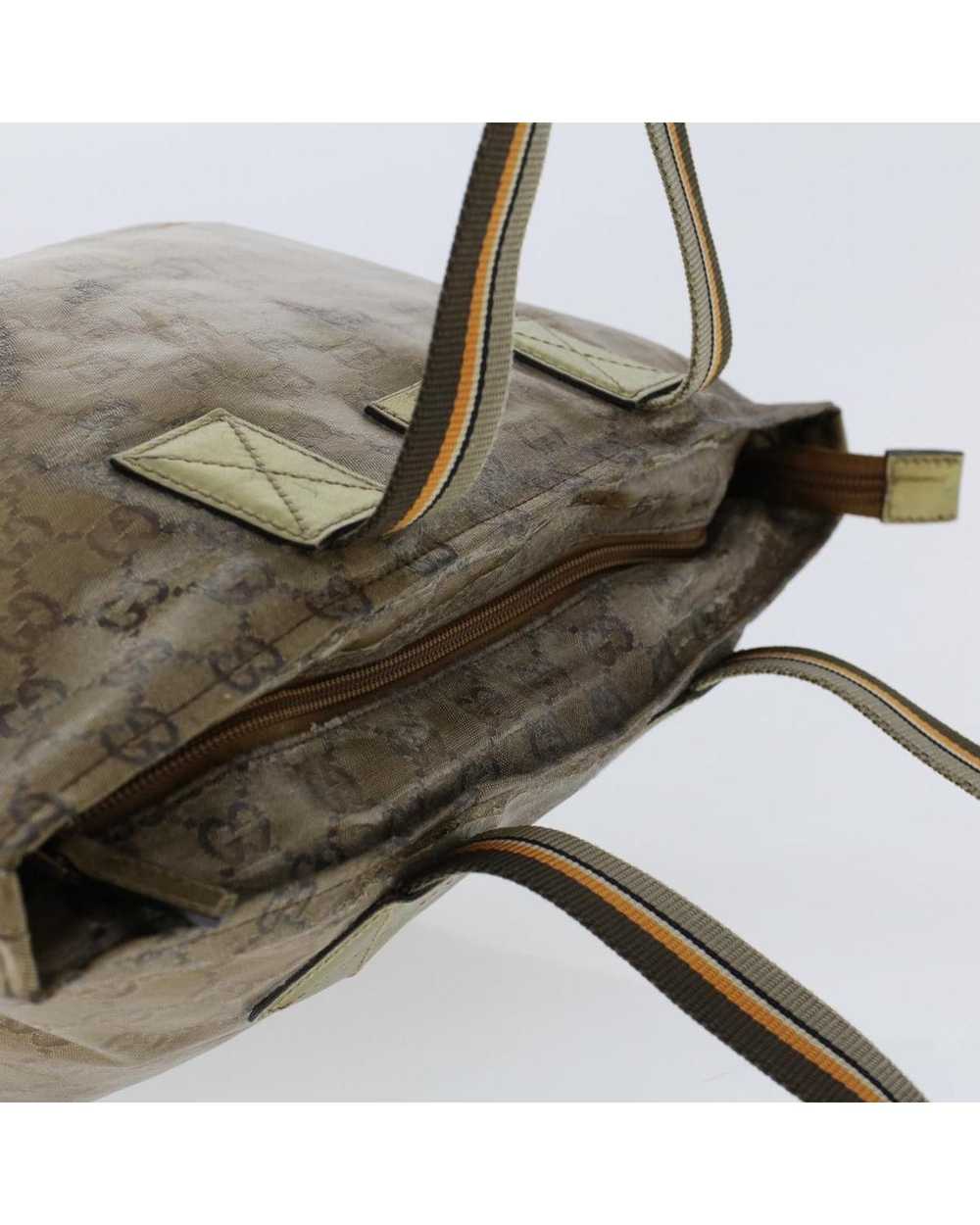 Gucci Beige Canvas Shoulder Bag - Italian Made Vi… - image 6