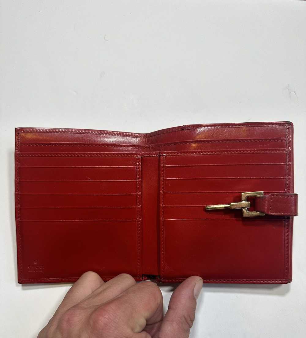 Gucci × Vintage GUCCI Jackie Flap Wallet Canvas M… - image 4