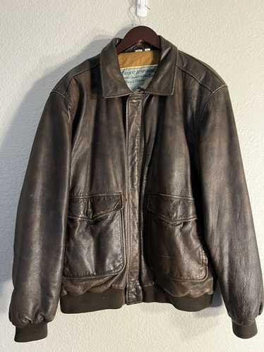 Aeropostale × Leather Jacket × Vintage Vintage Aer
