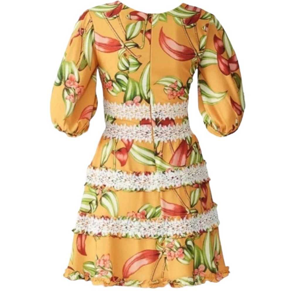 Patbo PatBO Floral Yellow/Orange Dress | Size 6 - image 2