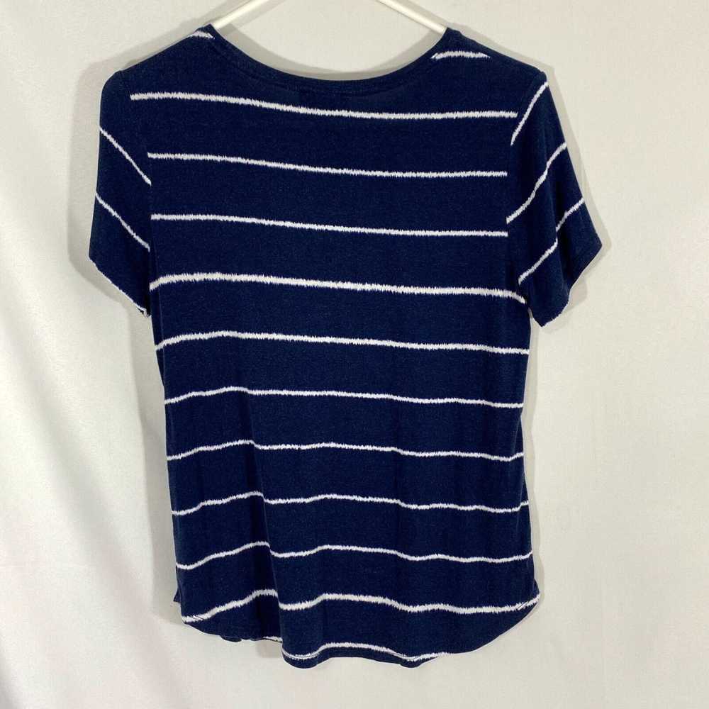 Vintage The Limited Womens Blue Striped Round Nec… - image 2