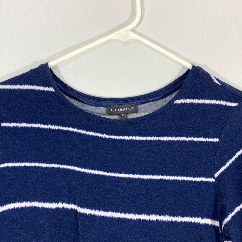 Vintage The Limited Womens Blue Striped Round Nec… - image 3