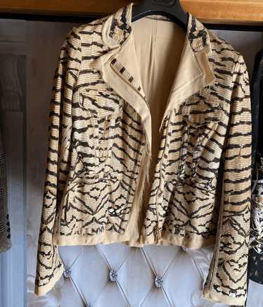 Roberto Cavalli Roberto Cavalli Frayed Tiger Patt… - image 1