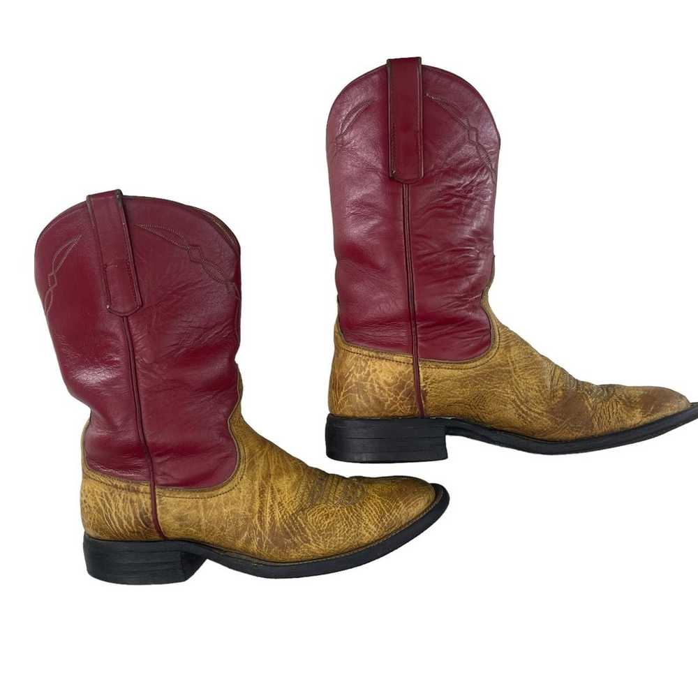 Vintage Anderson Bean Leather Western Cowboy Boot… - image 3