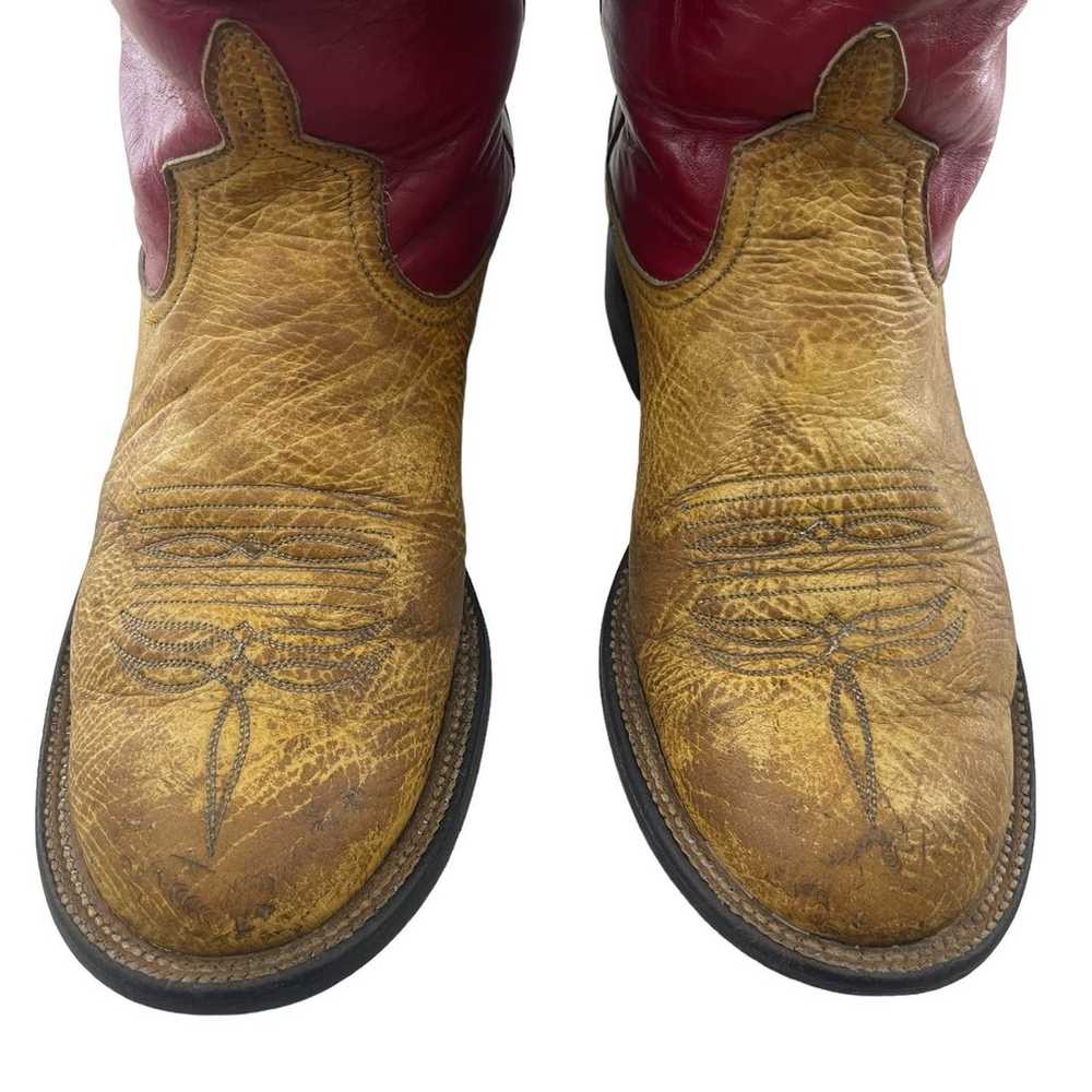 Vintage Anderson Bean Leather Western Cowboy Boot… - image 7
