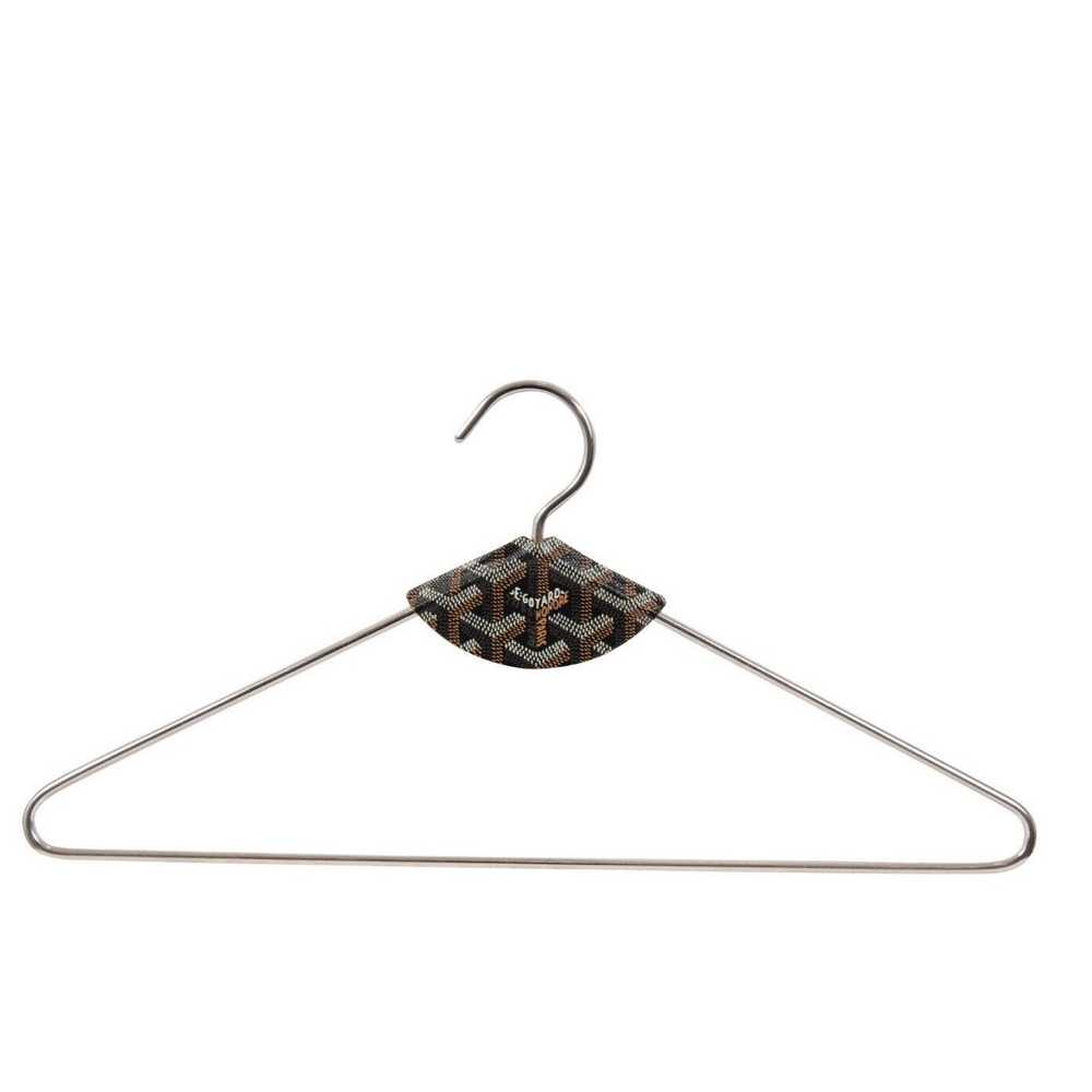 Goyard Black Brown Leather Goyardine Metal Hanger… - image 7