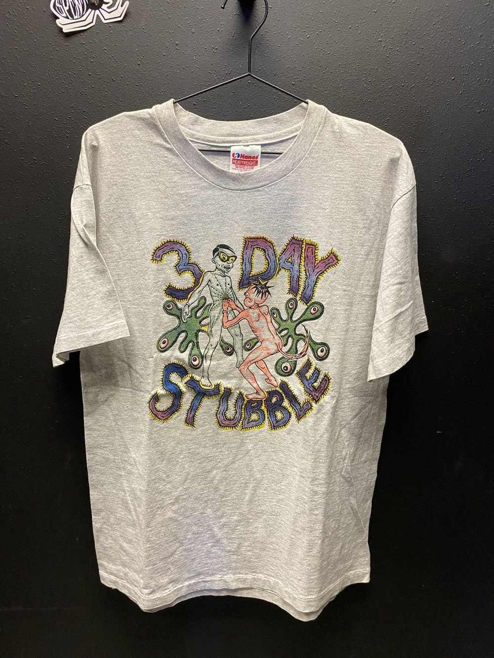 Band Tees × Streetwear × Vintage 3 Day Stubble T-… - image 1