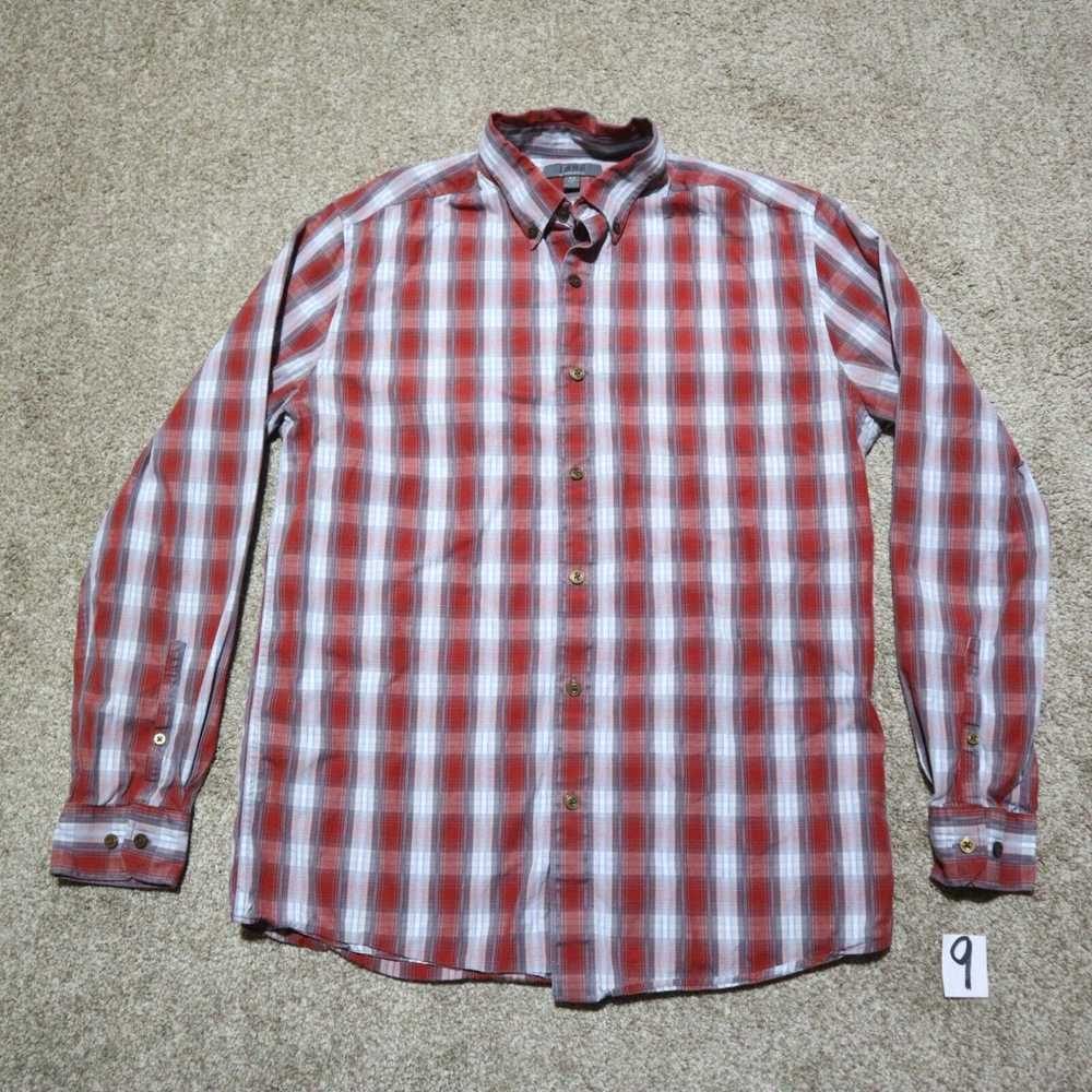 Vintage 1888 Saddlebred Red White Checkered Butto… - image 2