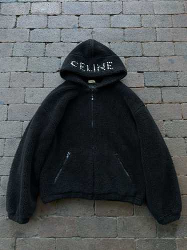 Celine Celine Quilted Fleece Studded Hood Zip Up J