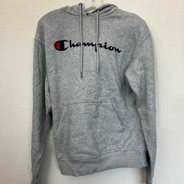 Champion Men’s Grey Champion Embroidered Hoodie M… - image 1
