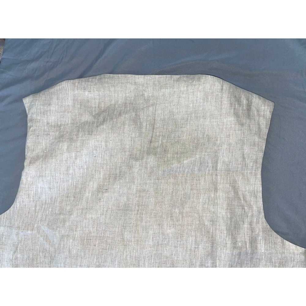 Vintage Bahia Sol 100% Linen Lined 5-Button Vest … - image 4