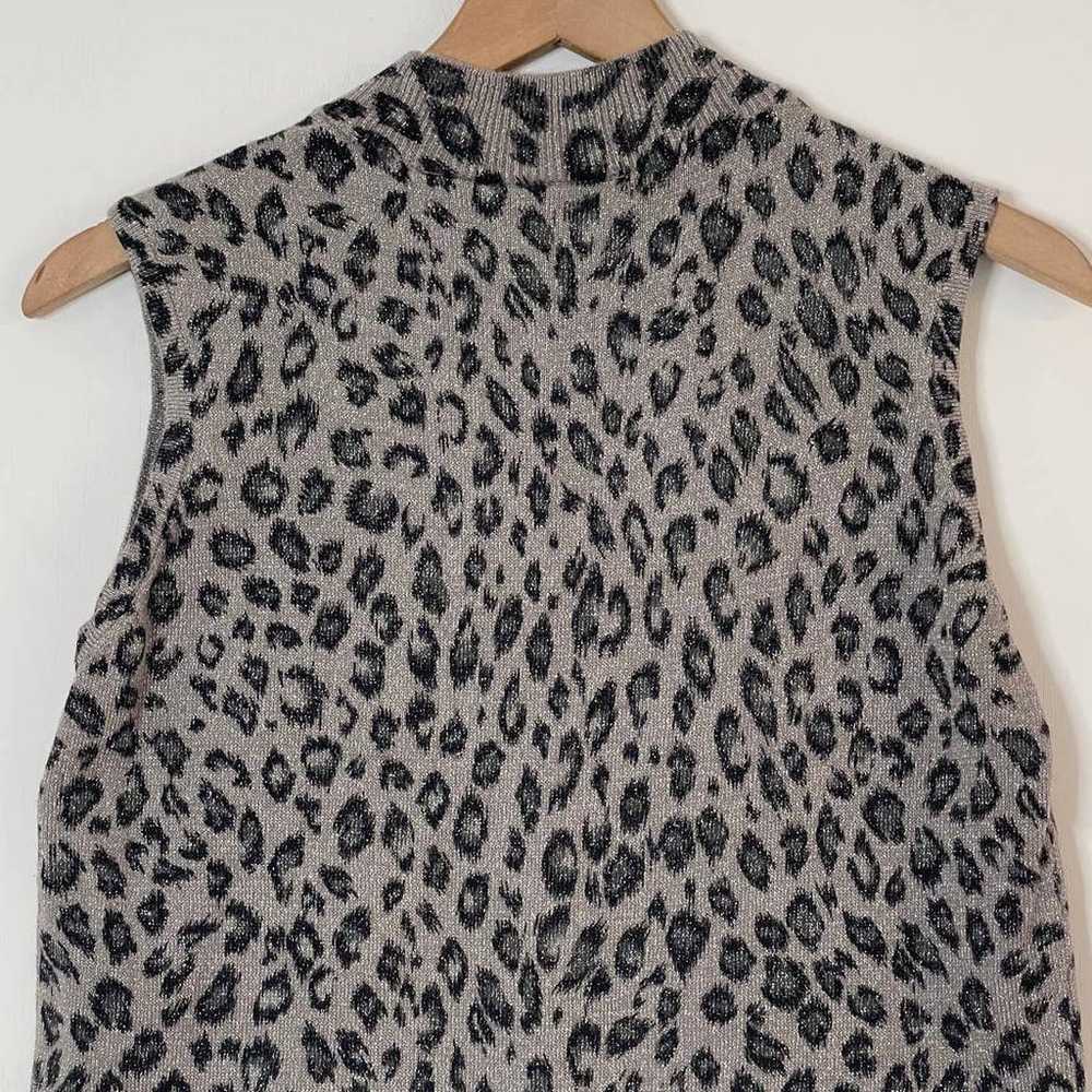 Vintage Kathie Lee Leopard Sleeveless Top Sz S Sw… - image 6