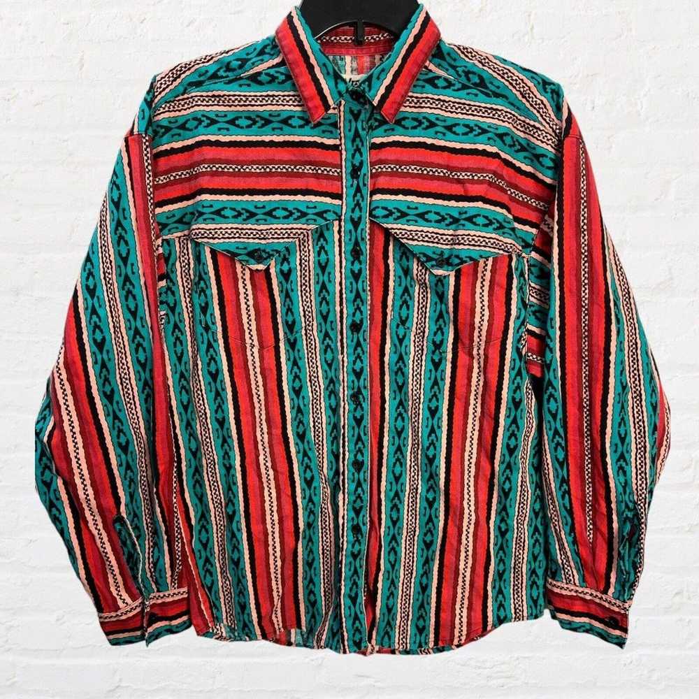 Vintage Wrangler Shirt Size Medium Women’s 1980’s… - image 1