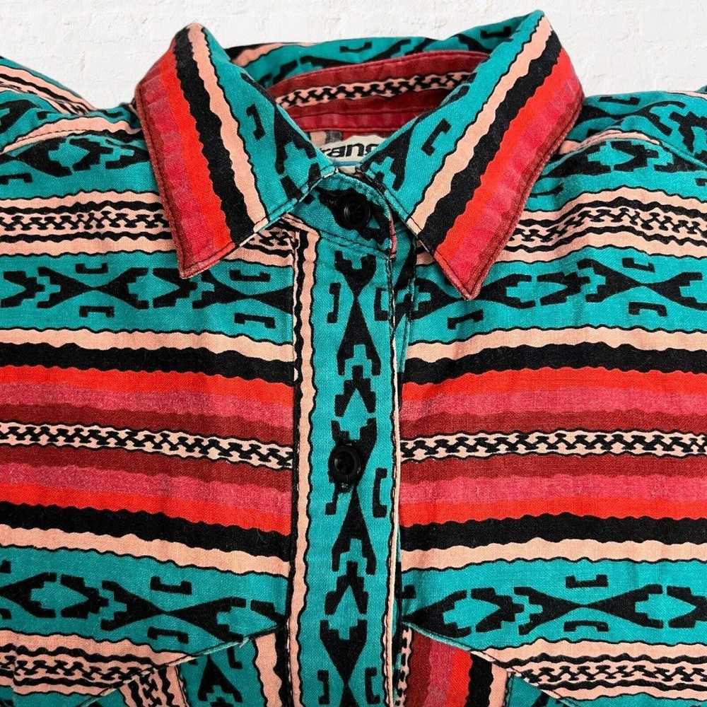 Vintage Wrangler Shirt Size Medium Women’s 1980’s… - image 8