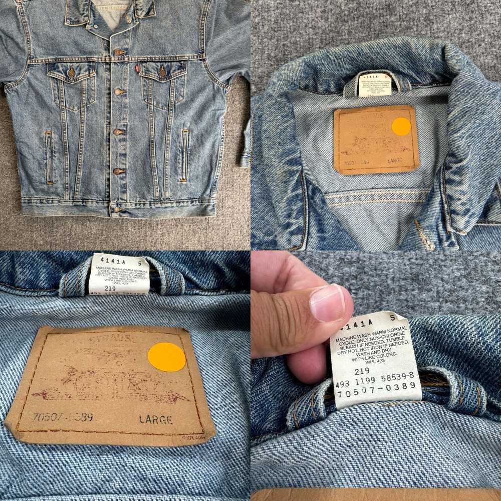 Levi's Levis Jacket Mens Large Vintage Denim Jean… - image 4